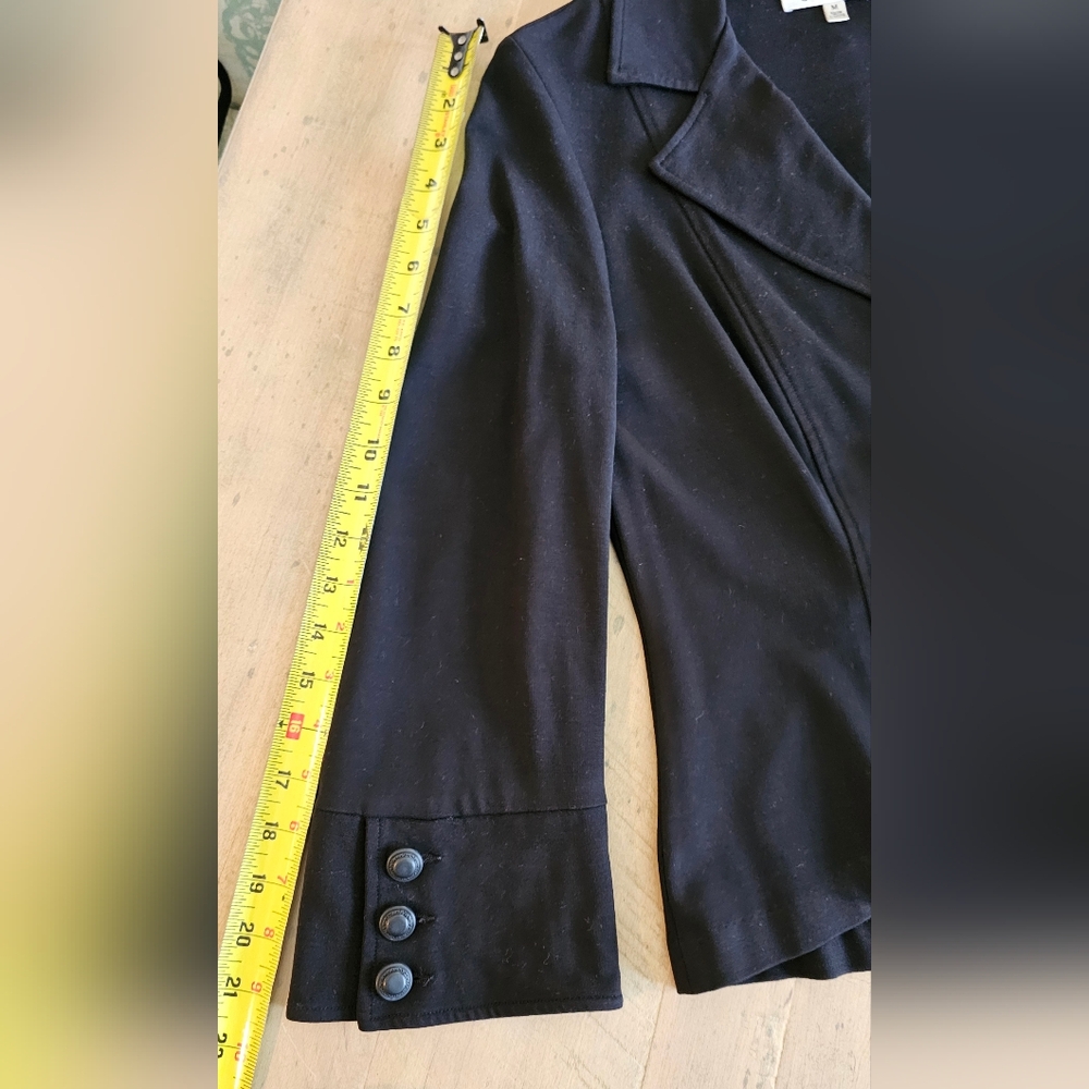 Blazer Jacket With One Button Closure, -Solid Bla… - image 7